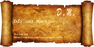 Dósai Martin névjegykártya
