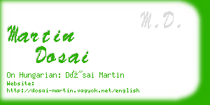 martin dosai business card